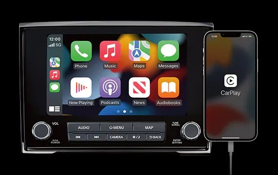 Stay connected with a standard 8" touch-screen display 2023 Nissan Titan | Cronic Nissan in Griffin GA
