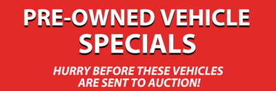 Save on these preowned vehicles before they get sent off to the auction!